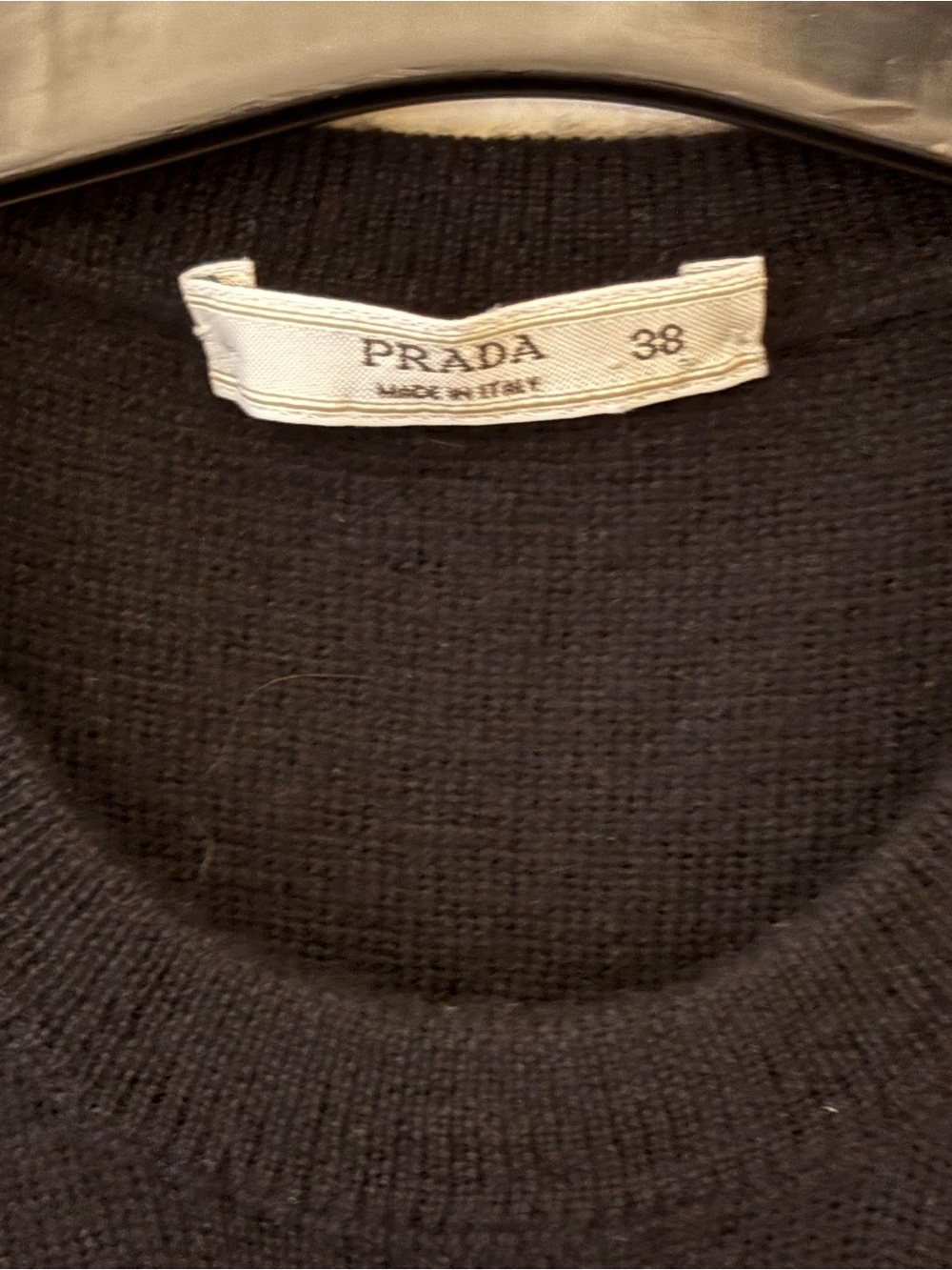 Women’s Prada Black Cashmere Sweater Vest Size Small - Picture 3 of 4